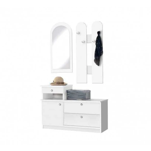 SMART spinta su veidrodžiu balta