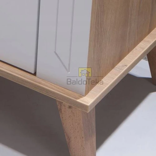 Ergonominė spintelė su natūraliomis kojelėmis ir pasirenkama spalva