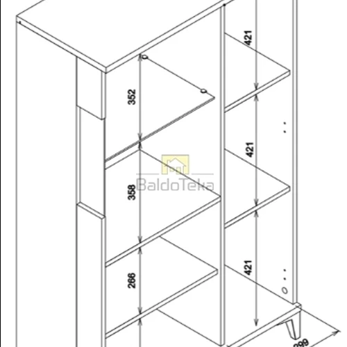Moderni LMDP/MDF spinta auksinis ąžuolas ir balta