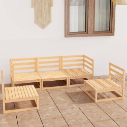 Sodo baldų komplektas, 5 dalys, pušies medienos masyvas