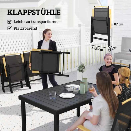 Sodo komplektas 6 kėdės ir stalas