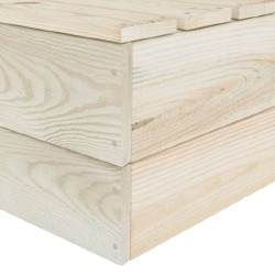 Sodo baldų komplektas iš palečių, 9 dalių, impregnuota eglės mediena - Lauko baldų komplektai