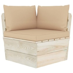 Sodo baldų komplektas iš palečių su pagalvėlėm, 5 dalių, impregnuota eglė - Lauko baldų komplektai