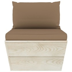 Sodo baldų komplektas iš palečių su pagalvėlėmis (9 dalių) - Lauko baldų komplektai