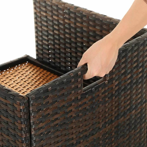 Praktiškas sodo baldų rinkinys su 4 kėdėmis ir stalu