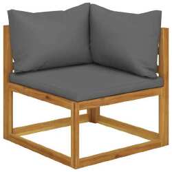 Sodo baldų komplektas su pagalvėmis, 5 dalių, akacijos masyvas - Lauko baldų komplektai