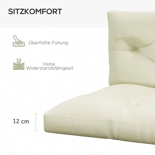 Sodo baldų pagalvėlių komplektas, 2 dalių, 120 × 80 × 12 cm - Lauko baldų uždangalai