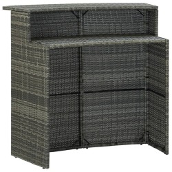 Sodo baro baldų komplektas su pagalvėlėmis, 4 dalių, pilkas - Lauko baldų komplektai