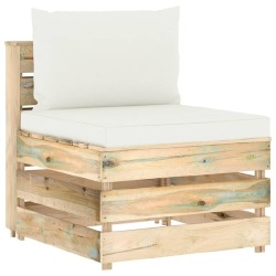 Sodo kompl. su pagalvėlėm, 8 dalių, impregnuota mediena - Lauko baldų komplektai
