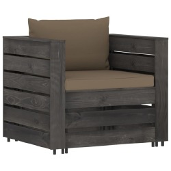 Sodo komplektas su pagalvėlėm, 7 dalių/ impregnuota mediena - Lauko baldų komplektai