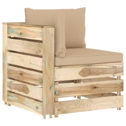 Sodo komplektas su pagalvėlėmis, 10- dalių, impregnuota mediena - Lauko baldų komplektai
