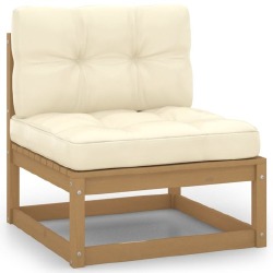 Sodo komplektas su pagalvėlėmis (11 dalių, medaus ruda) - Lauko baldų komplektai