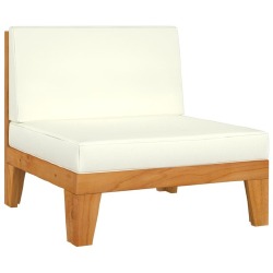 Sodo komplektas su pagalvėlėmis, 3 dalių, akacijos masyvas - Foteliai, sofos