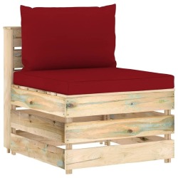 Sodo komplektas su pagalvėlėmis, 5 dalių, impregnuota -mediena. - Lauko baldų komplektai
