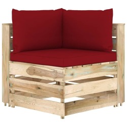 Sodo komplektas su pagalvėlėmis, 5 dalių, impregnuota -mediena. - Lauko baldų komplektai