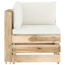 Sodo komplektas su pagalvėlėmis, 7 dal., impregnuota mediena. - Lauko baldų komplektai