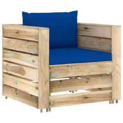 Sodo komplektas su pagalvėlėmis, 7 -dalių,.impregnuota mediena - Lauko baldų komplektai