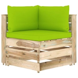 Sodo komplektas su pagalvėlėmis, 7 -dalių,. impregnuota mediena - Lauko baldų komplektai