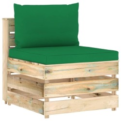 Sodo komplektas su pagalvėlėmis, 7 -dalių,. impregnuota mediena. - Lauko baldų komplektai