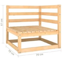 Sodo komplektas su pagalvėlėmis, 9 dalių, pušies mediena - Lauko baldų komplektai