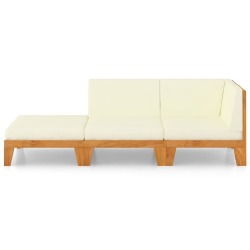 Sodo komplektas su pagalvėlėmis, akacijos masyvas, 3 dalių - Foteliai, sofos