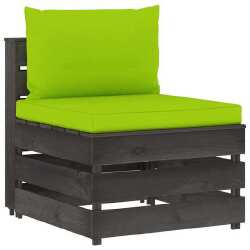 Sodo komplektas su pagalvėlėmis/žalia, impregnuota mediena, 6 dalys - Lauko baldų komplektai