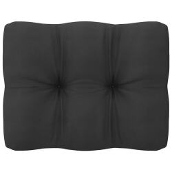 Sodo komplektas su pagalvėmis, 10 -dalių, juodas, pušies masyvas - Lauko baldų komplektai