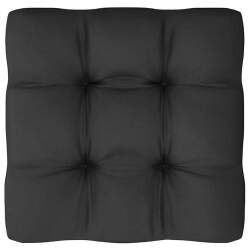 Sodo komplektas su pagalvėmis, (10 dalių juodas), pušies masyvas - Lauko baldų komplektai