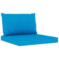 Sodo komplektas su šviesiai mėlynomis pagalvėlėmis, 10 dalių - Lauko baldų komplektai