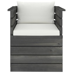 Sodo krėslas su pagalvėlėmis , pušies mediena - Foteliai, sofos