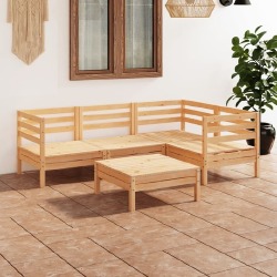 Sodo poilsio baldų komplektas, 5 dalys, pušies medienos masyvas