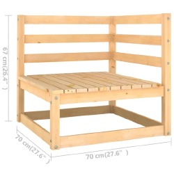 Sodo poilsio baldų komplektas, 6 dalių pušies medienos masyvas - Lauko baldų komplektai
