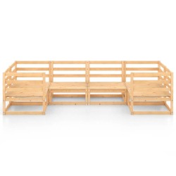 Sodo poilsio baldų komplektas, 6 dalių pušies medienos masyvas - Lauko baldų komplektai