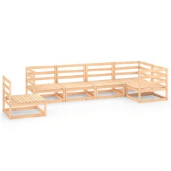 Sodo poilsio baldų komplektas, 6 dalių, pušis medienos masyvas - Lauko baldų komplektai