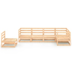 Sodo poilsio baldų komplektas, 6 dalių, pušis medienos masyvas - Lauko baldų komplektai