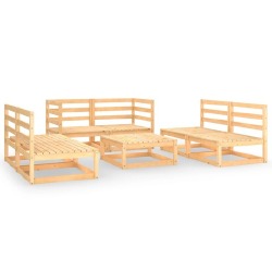 Sodo poilsio baldų komplektas, 7 -dalių,. pušies medienos masyvas - Lauko baldų komplektai