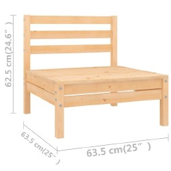 Sodo poilsio baldų komplektas, 7 dalių pušies medienos masyvas - Lauko baldų komplektai