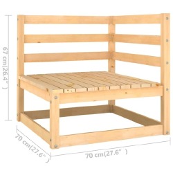 Sodo poilsio baldų komplektas sodui, 8 dalių, pušies medienos masyvas - Lauko baldų komplektai
