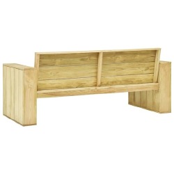 Sodo poilsio komplektas, 3 dalių, impregnuota pušies mediena - Lauko baldų komplektai