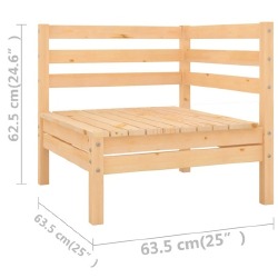 Sodo poilsio komplektas, (8 dalių), pušies medienos masyvas - Lauko baldų komplektai