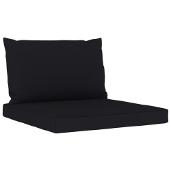 Sodo poilsio komplektas su juodomis pagalvėlėmis, 6 dalių - Lauko baldų komplektai