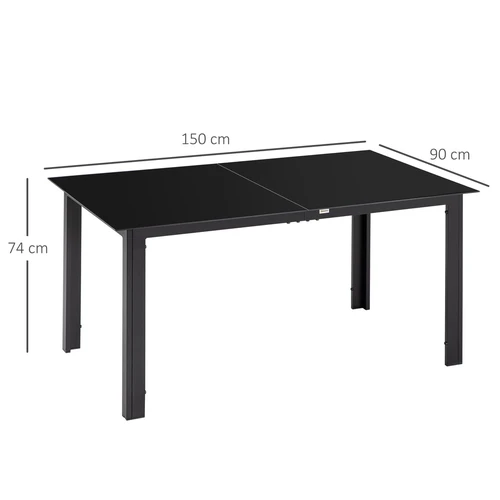 Juodas grūdintas stiklas 5 mm stalviršis