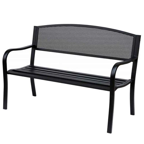 Sodo suolas, 2 vietų, juodas, 127 × 87 × 60 cm