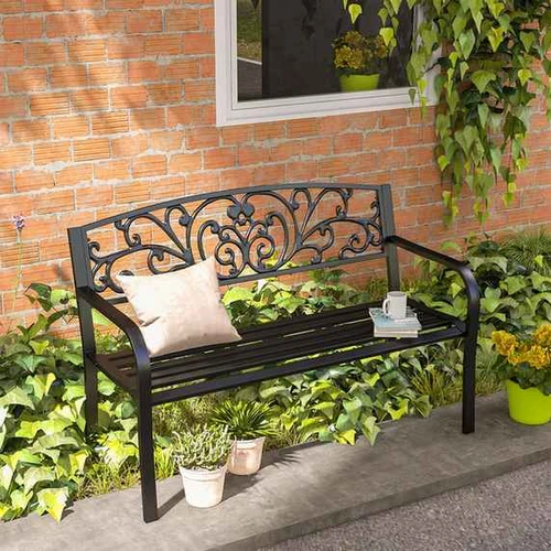 Sodo suoliukas Outsunny 127x60x87cm., juodos spalvos - Suolai, daiktadėžės