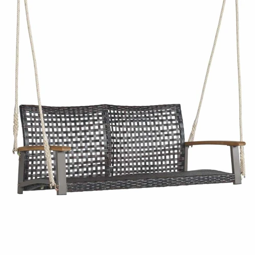 Sodo sūpynės 131x68x54cm., tamsiai rudos/smėlio spalvos