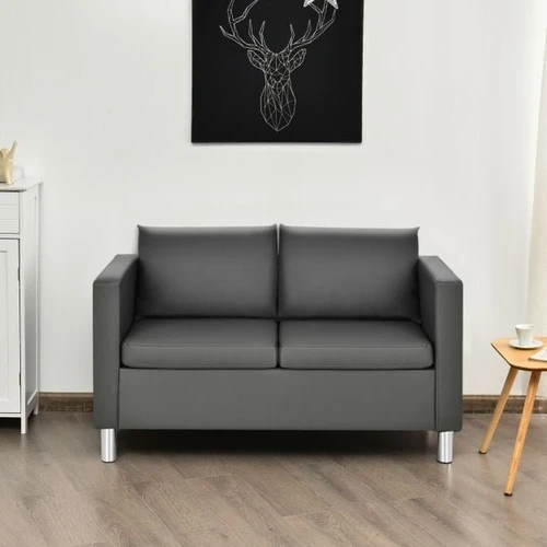 Tamsiai pilka sofa biurui ar svetainei