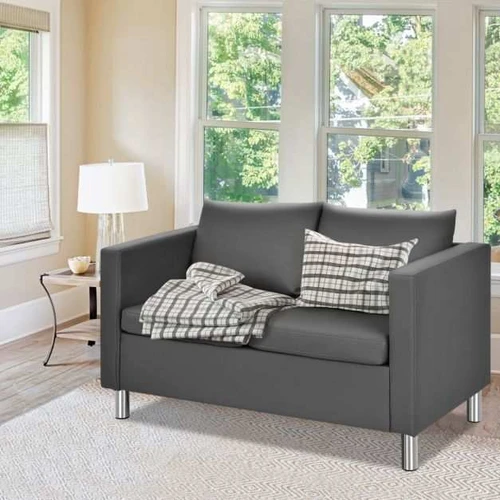Patogi dvivietė sofa su tvirtu kietmedžio rėmu