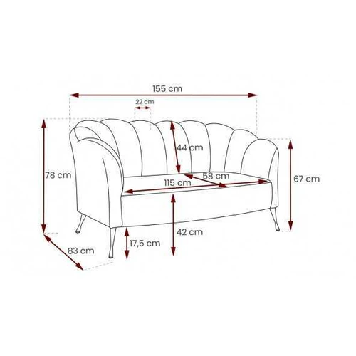 Stilinga sofa su audiniu aptraukta nugarėle
