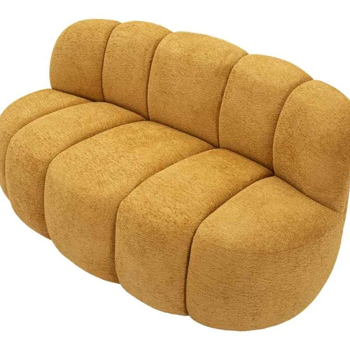 Sofa Ball, 2 vietų, Geltona, 145 × 69 × 80 cm - Sofos