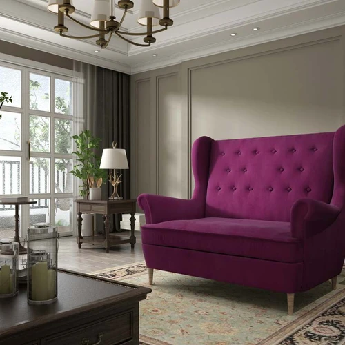 Aukštos medinės kojelės ir patogi sėdynė su gofruota spyruokle